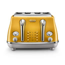 Icona Capitals 4-Slice Toaster - Yellow