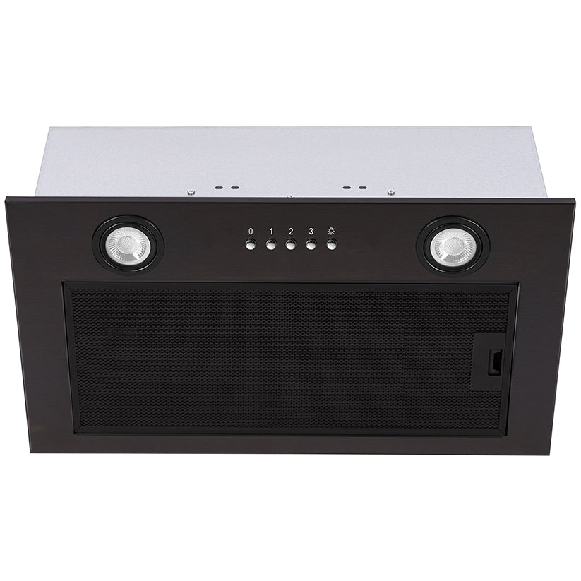 CDA 50cm Canopy Extractor Hood, Black CCA52BL Cooker Hood