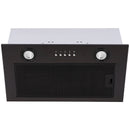 CDA 50cm Canopy Extractor Hood, Black CCA52BL Cooker Hood