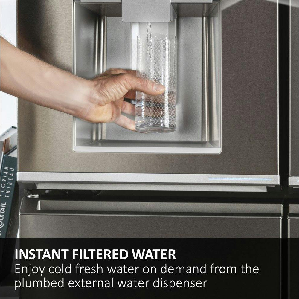 Haier SBS 90 Series 7 American Fridge Freezer | Platinum Inox - HSW79F18CIMM Redmond Electric Gorey