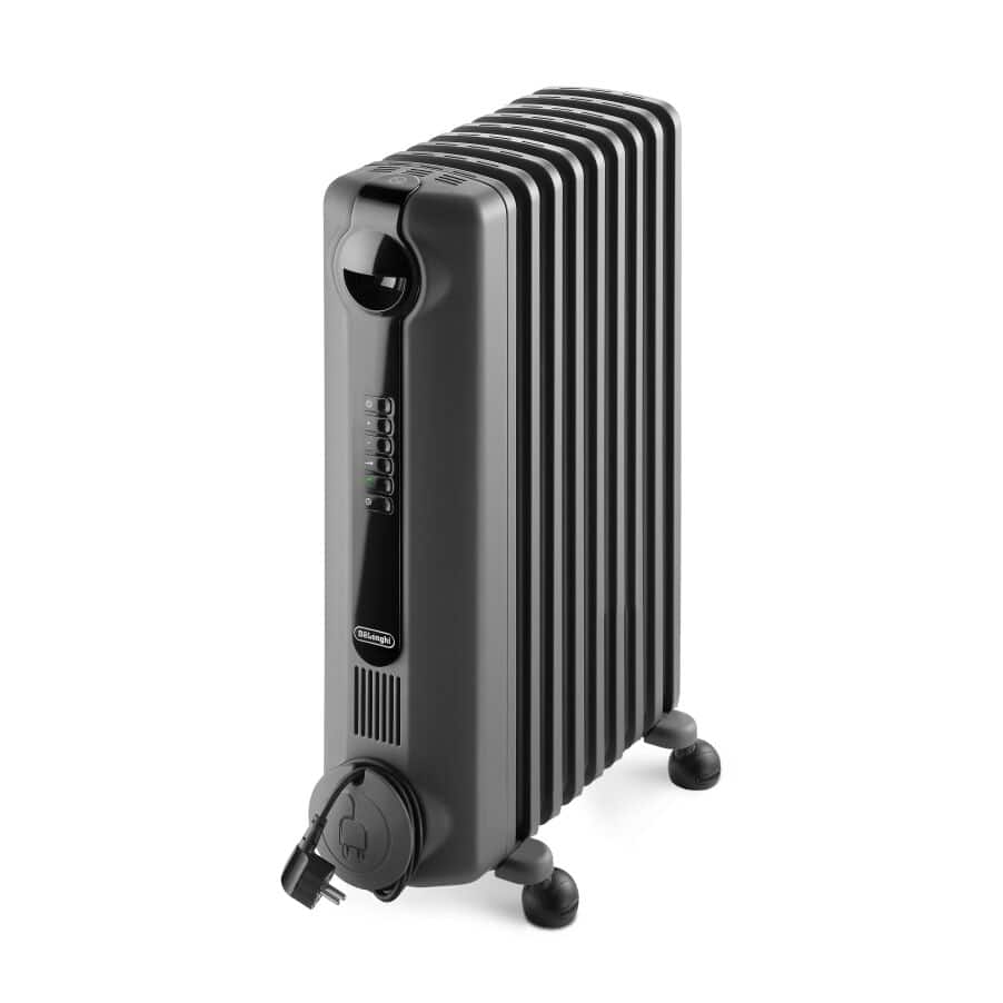 Radia S Grey Oil filled radiator 2KW Electric Timer