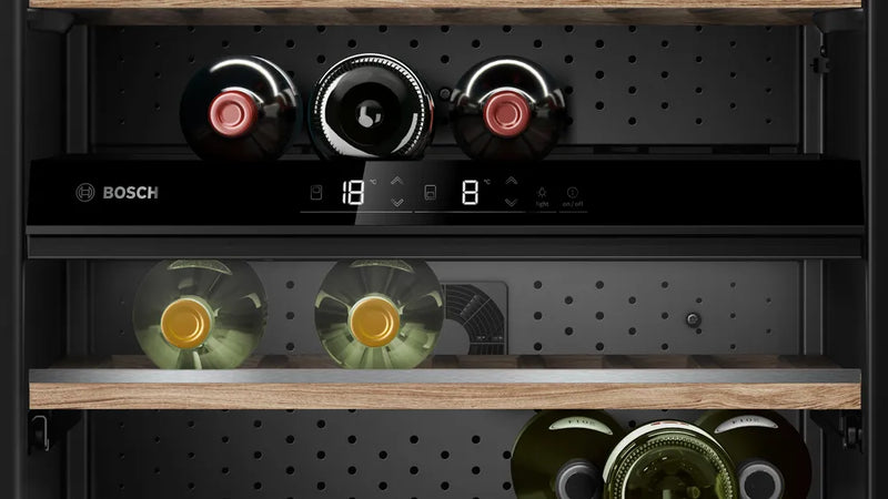 Bosch Series 6 Wine Cooler With Glass Door with Integrated Handle | Black - KWK16ABGAG Redmond Electric Gorey
