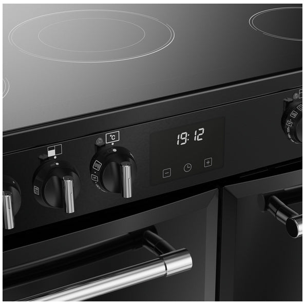 Farmhouse 90cm Electric Ceramic Range Cooker Black | 444411817