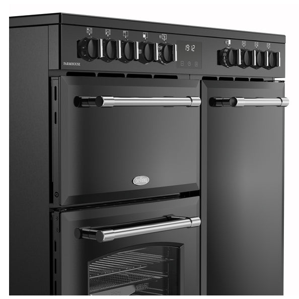 Farmhouse 90cm Electric Ceramic Range Cooker Black | 444411817