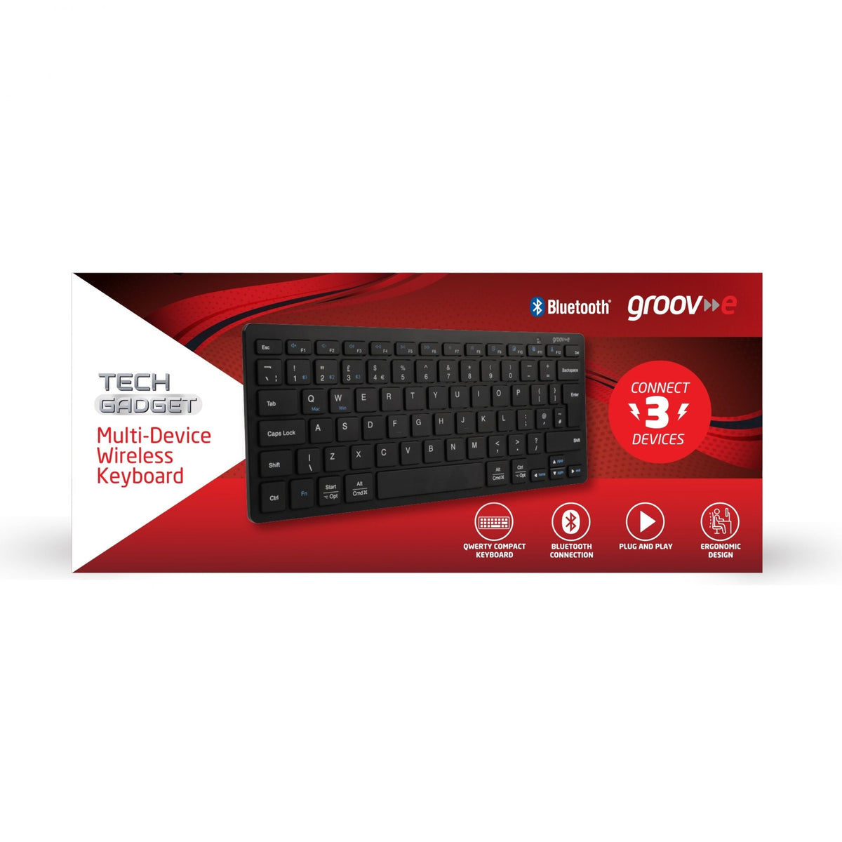 Groov-e Compact Bluetooth Keyboard Black GVPC22BK