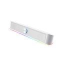 Trust GXT 619W Thorne RGB gaming soundbar in White, model 25110