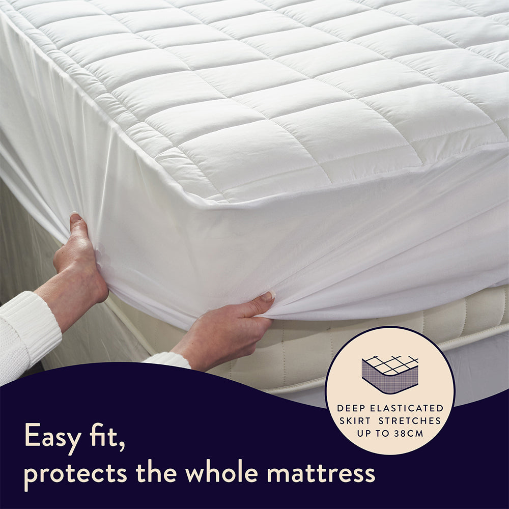 Snowed In Organic Cotton Warming Mattress Protector Double | 16888