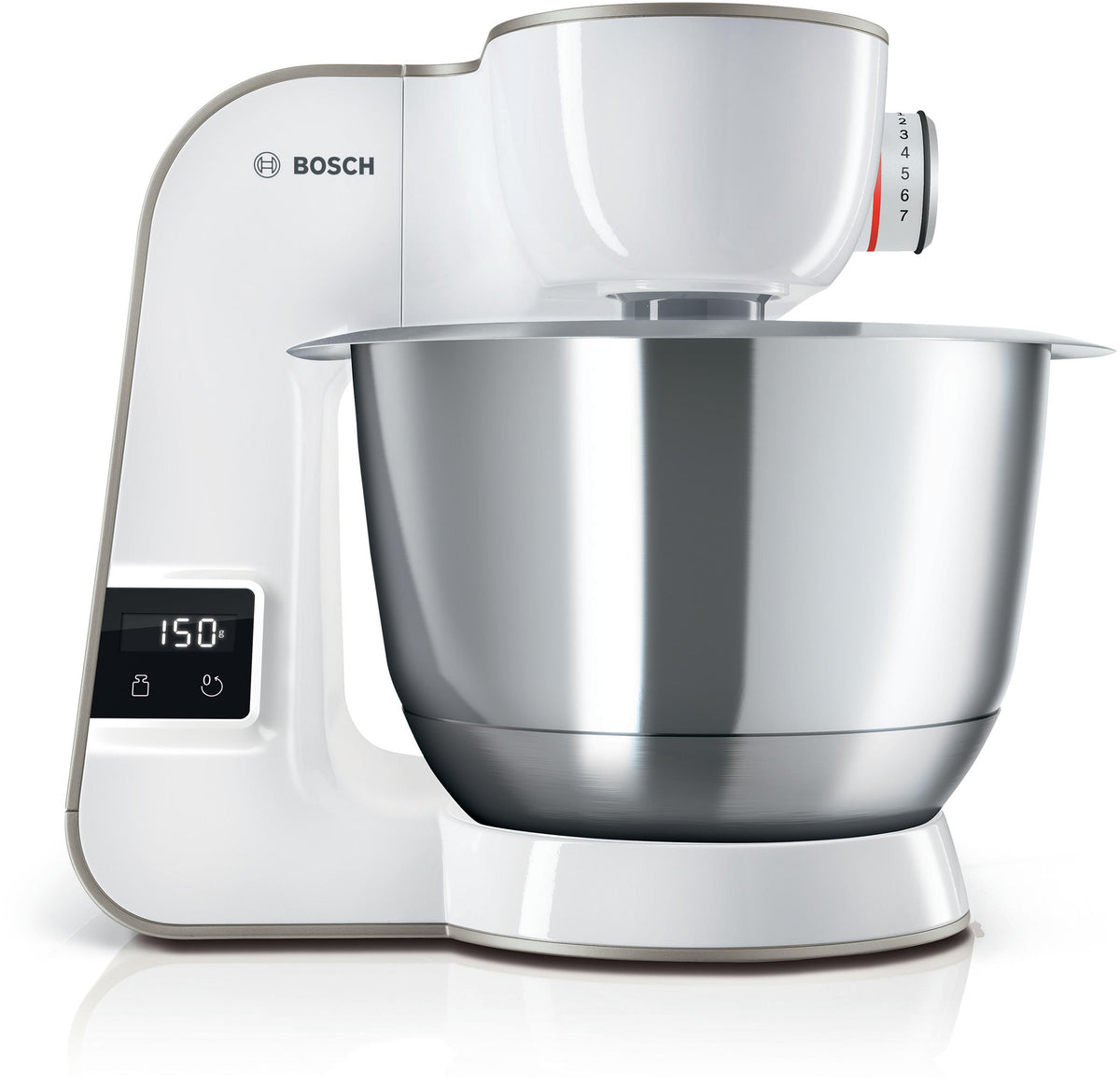 Bosch Series 4 MUM5 Stand Mixer with Integrated Scales 1000W, White MUM5XW40G