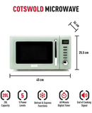 Haden 20L 800W Freestanding Digital Microwave | Sage Green - 186683 Redmond Electric Gorey