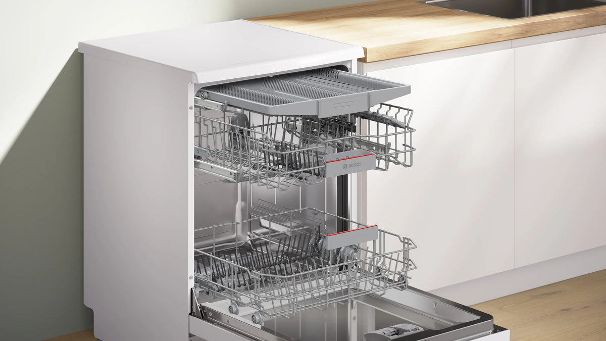 Bosch Series 4, 14 Place Dishwasher with VarioFlex-Baskets |White - SMS4EMW06G Redmond Electric Gorey