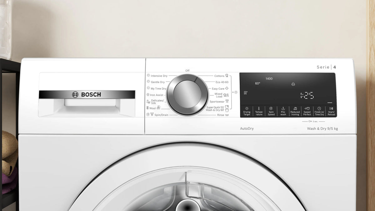 Series 4 9kg Wash / 5kg Dry 1400rpm Washer Dryer – White | WNA144V9GB