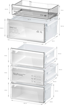 Series 4 Freestanding Fridge Freezer | 203cm (H) | Silver Inox