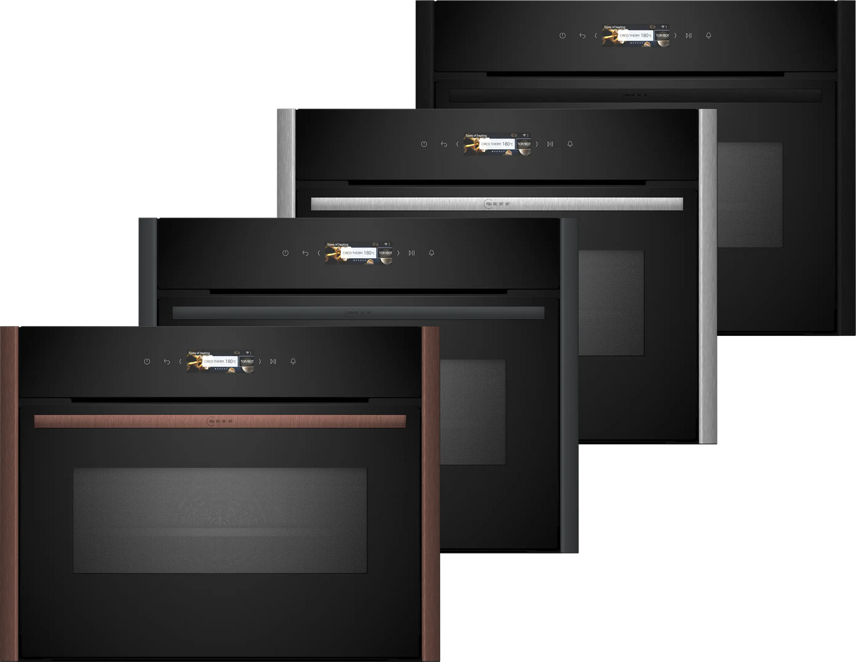 N 70 Built-in Compact Oven with Microwave, Flex Design | Graphite Grey