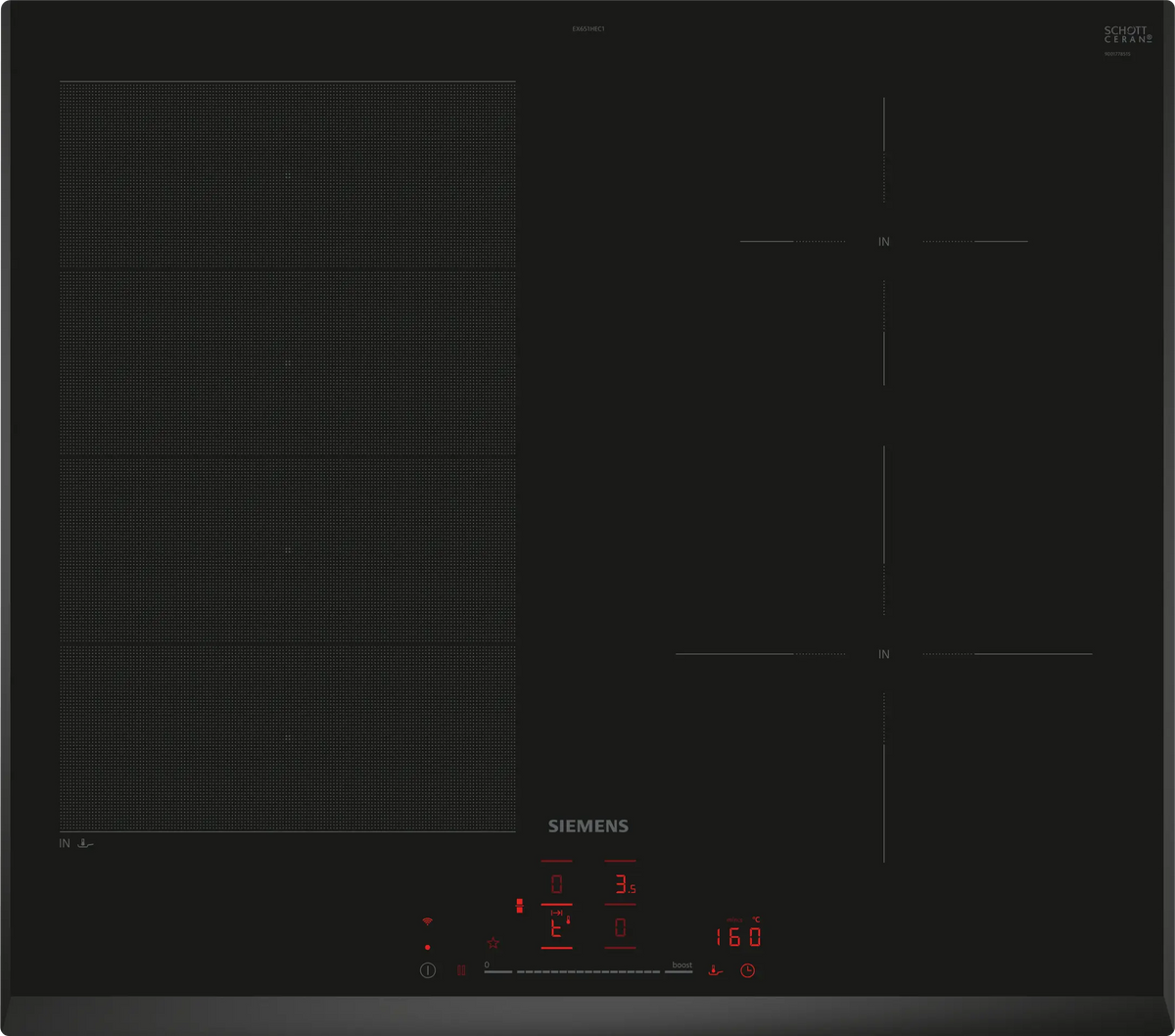 Siemens IQ700 60cm FlexInduction Hob | Black - EX651HEC1E Redmond Electric Gorey