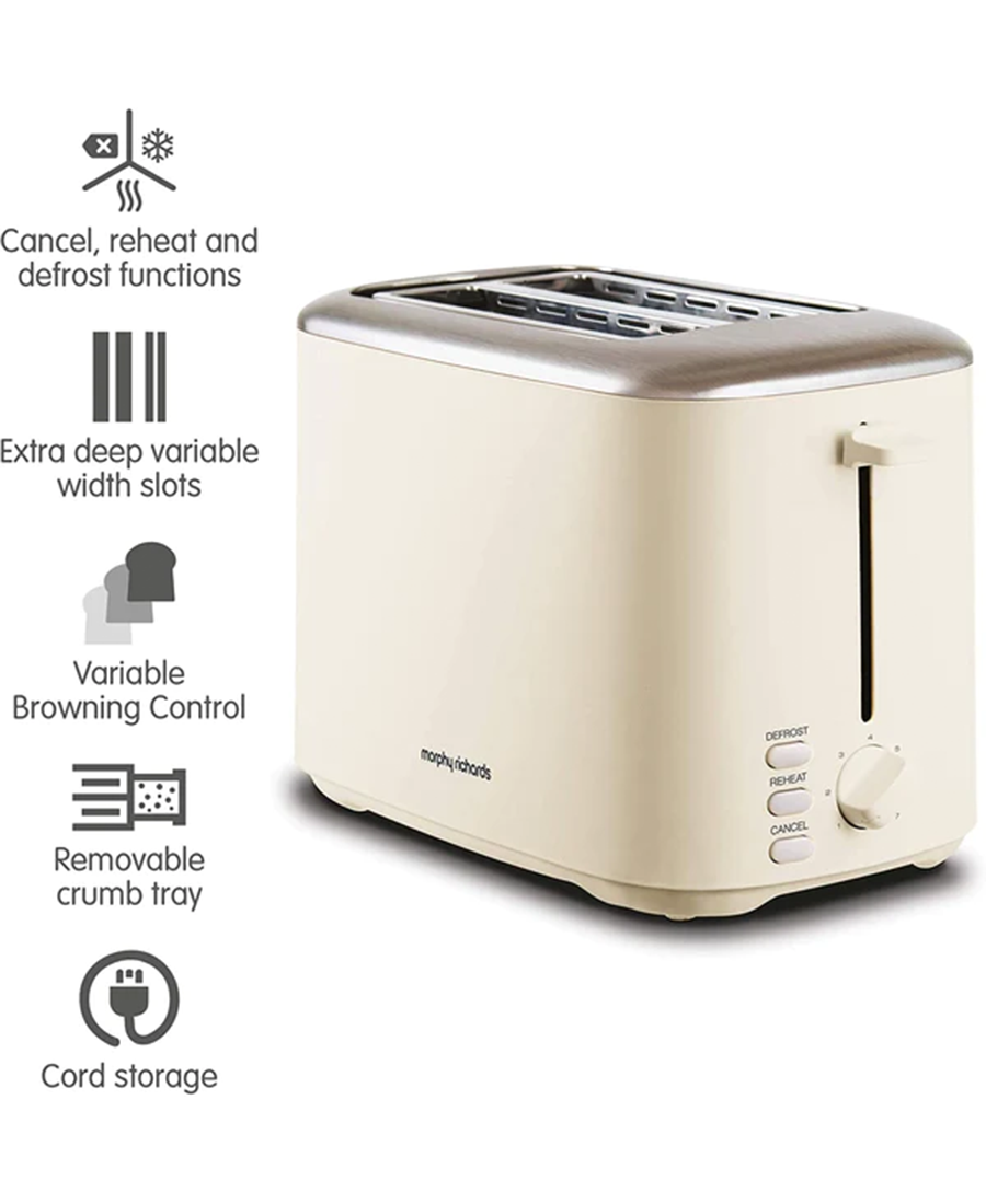 Morphy Richards Equip 2 Slice Cream Toaster | 222065 Redmond Electric Gorey