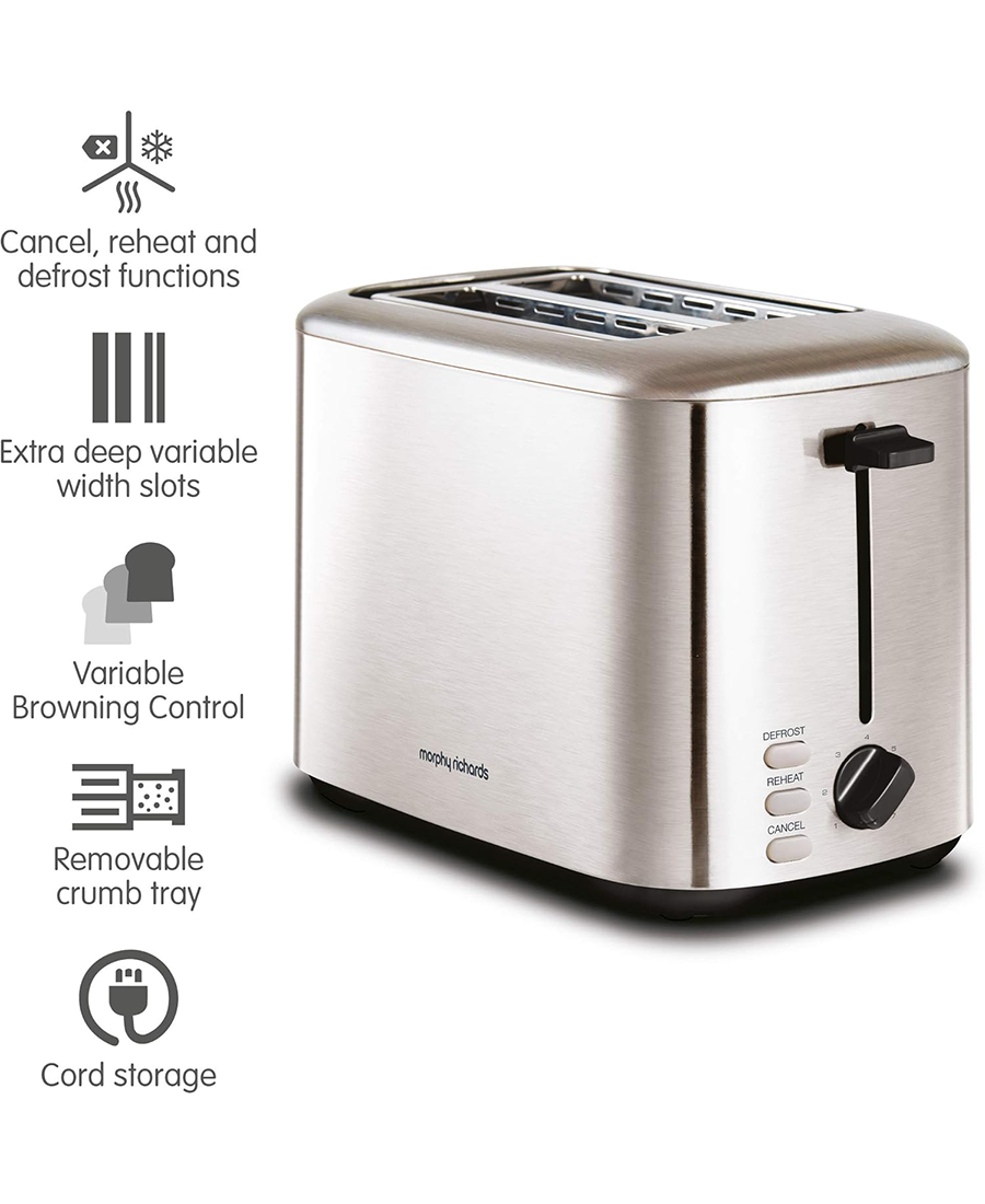 Morphy Richards Equip 2 Slice Toaster | Silver - 222067 Redmond Electric Gorey