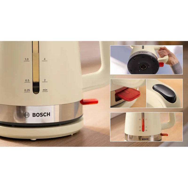 Bosch MyMoment 1.7L Cream Kettle | TWK4M227GB Bosch Kettle Redmond Electric