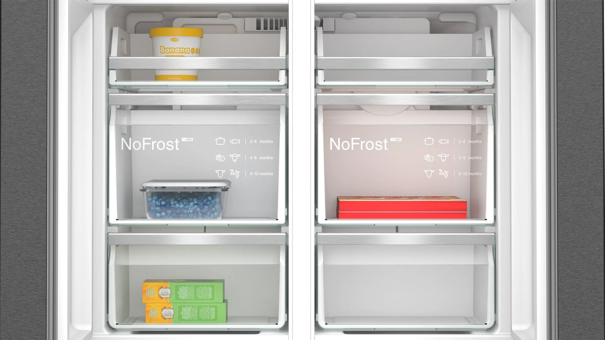 Siemens iQ700 French Door Fridge Freezer, Total noFrost | 183cm (H) | Brushed Black Steel - KF96DPXEA Redmond Electric Gorey