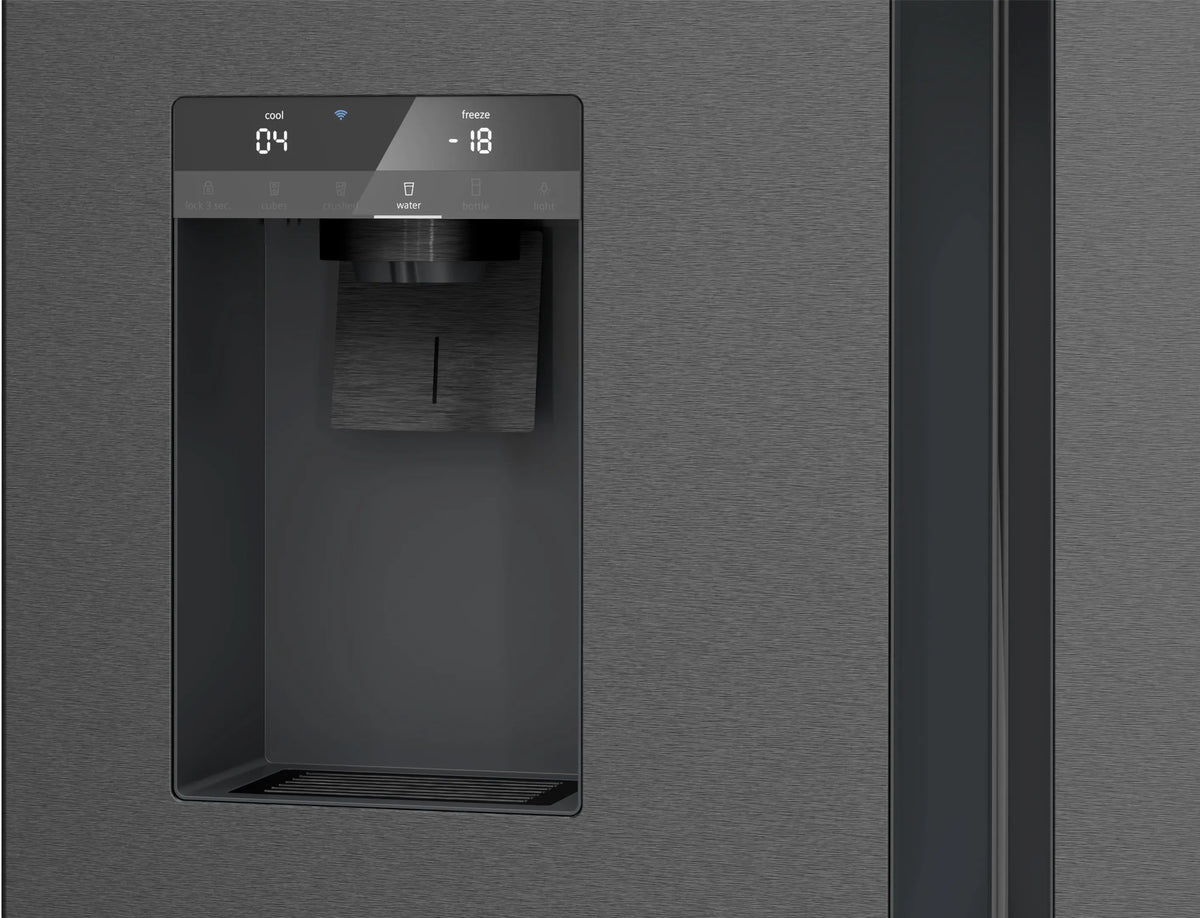 Siemens iQ700 French Door Fridge Freezer, Total noFrost | 183cm (H) | Brushed Black Steel - KF96DPXEA Redmond Electric Gorey