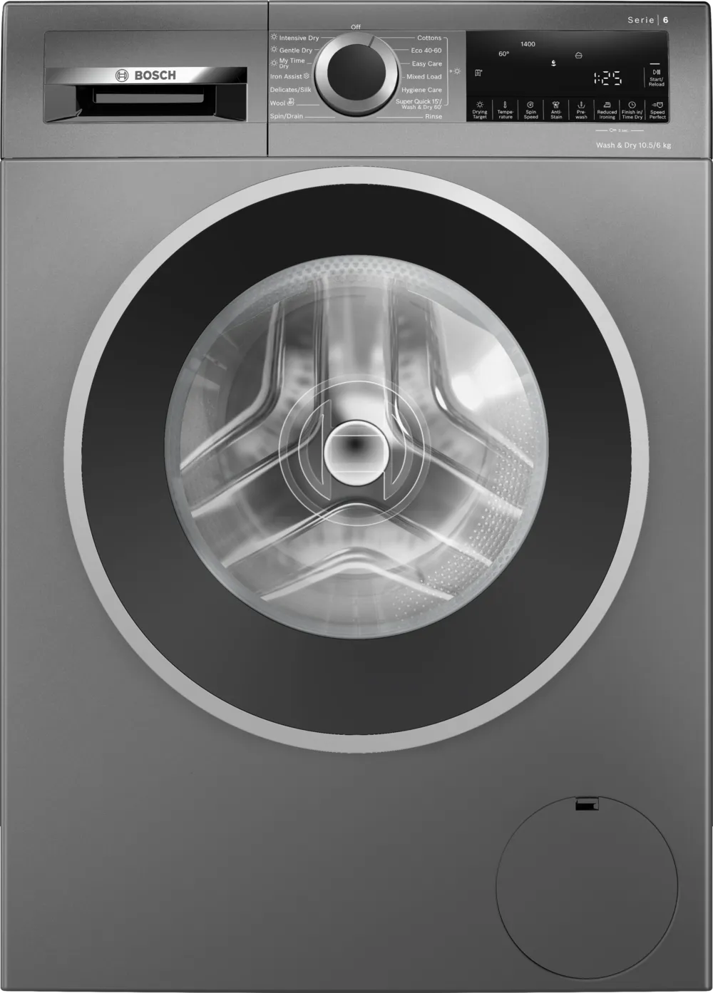 Bosch Series 6, 10.5kg / 6kg 1400rpm Washer Dryer | Cast Iron Grey - WNG254R1GB Redmond Electric Gorey