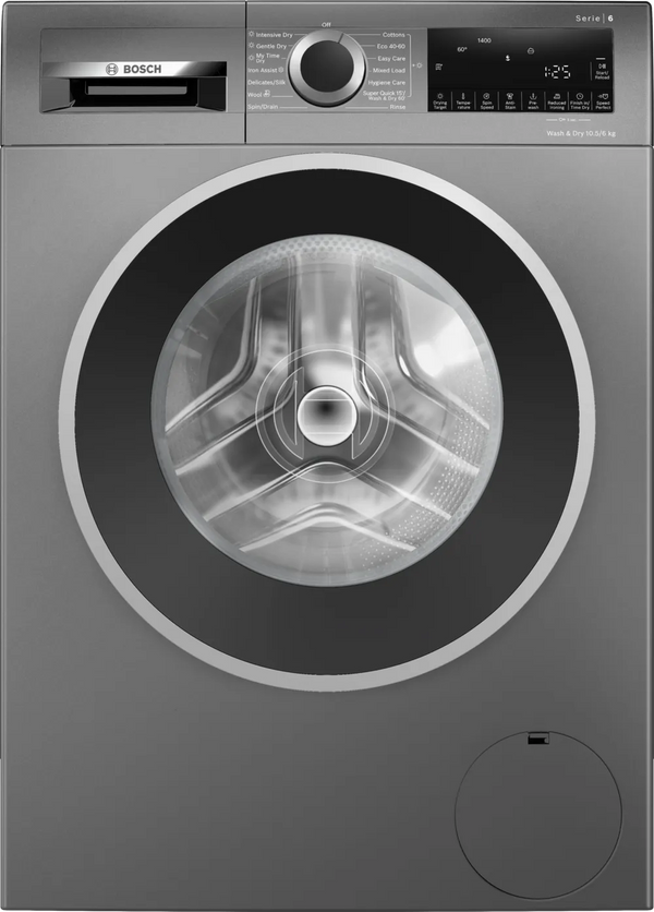Bosch Series 6, 10.5kg / 6kg 1400rpm Washer Dryer | Cast Iron Grey - WNG254R1GB Redmond Electric Gorey