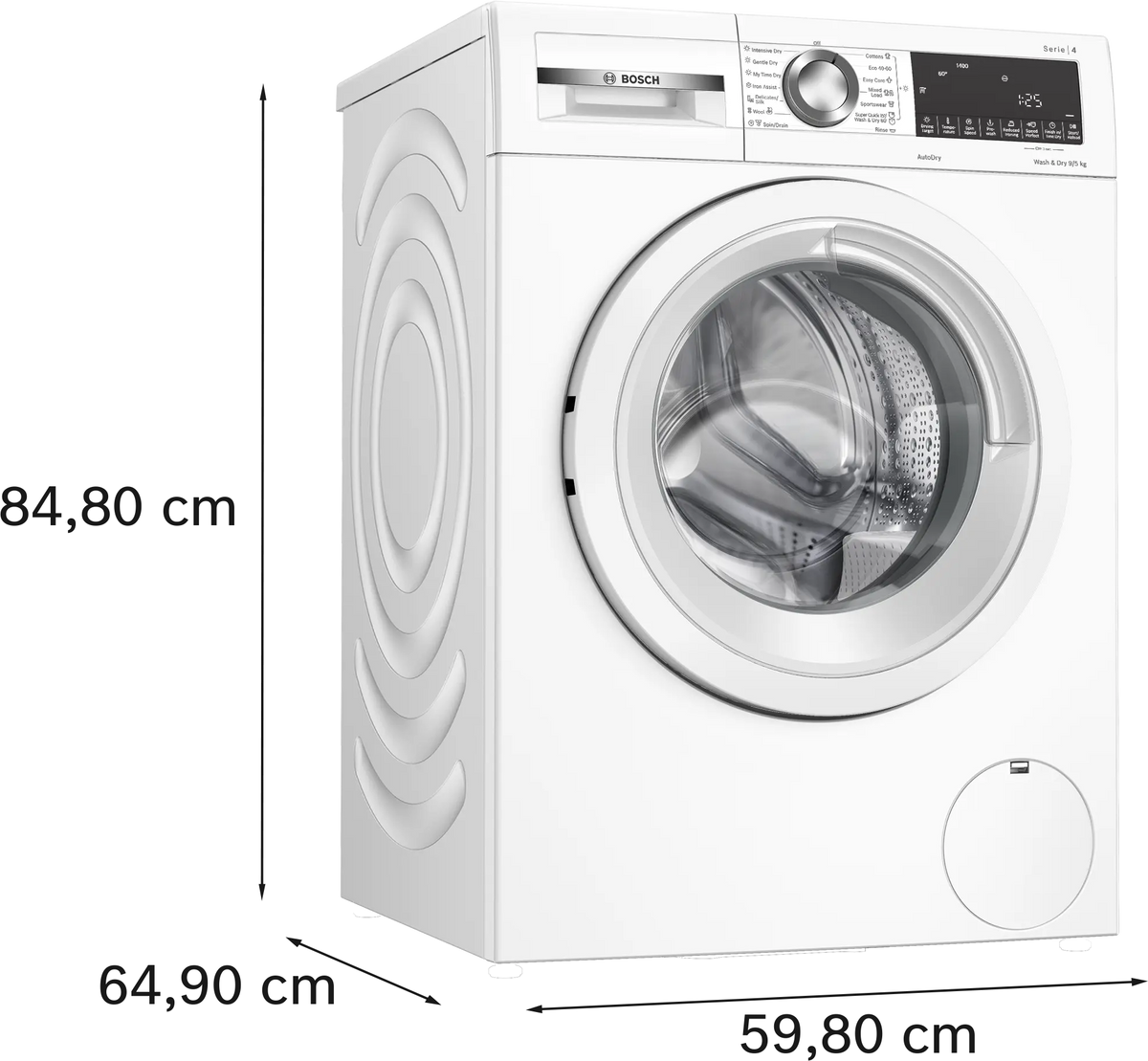 Series 4 9kg Wash / 5kg Dry 1400rpm Washer Dryer – White | WNA144V9GB