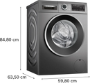 Bosch Series 6, 10.5kg / 6kg 1400rpm Washer Dryer | Cast Iron Grey - WNG254R1GB Redmond Electric Gorey