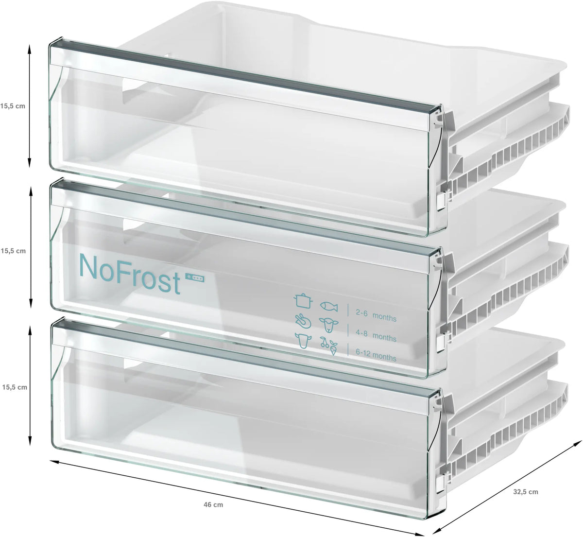 Bosch GUN21VFE0G Series 4 built-under integrated NoFrost freezer