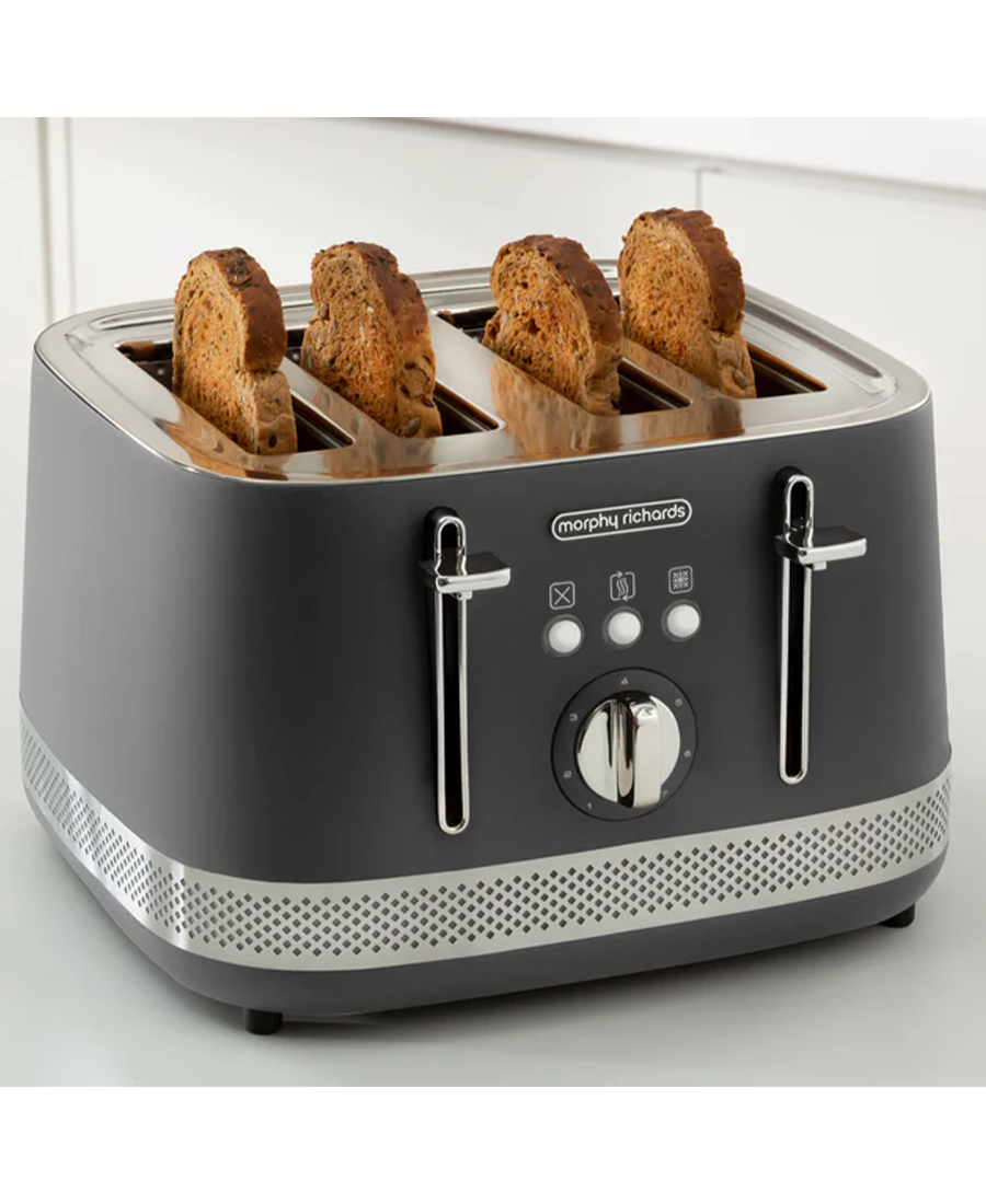 Morphy Richards Illumination 4 Slice Toaster | Titanium Grey - 248022 Redmond Electric Gorey