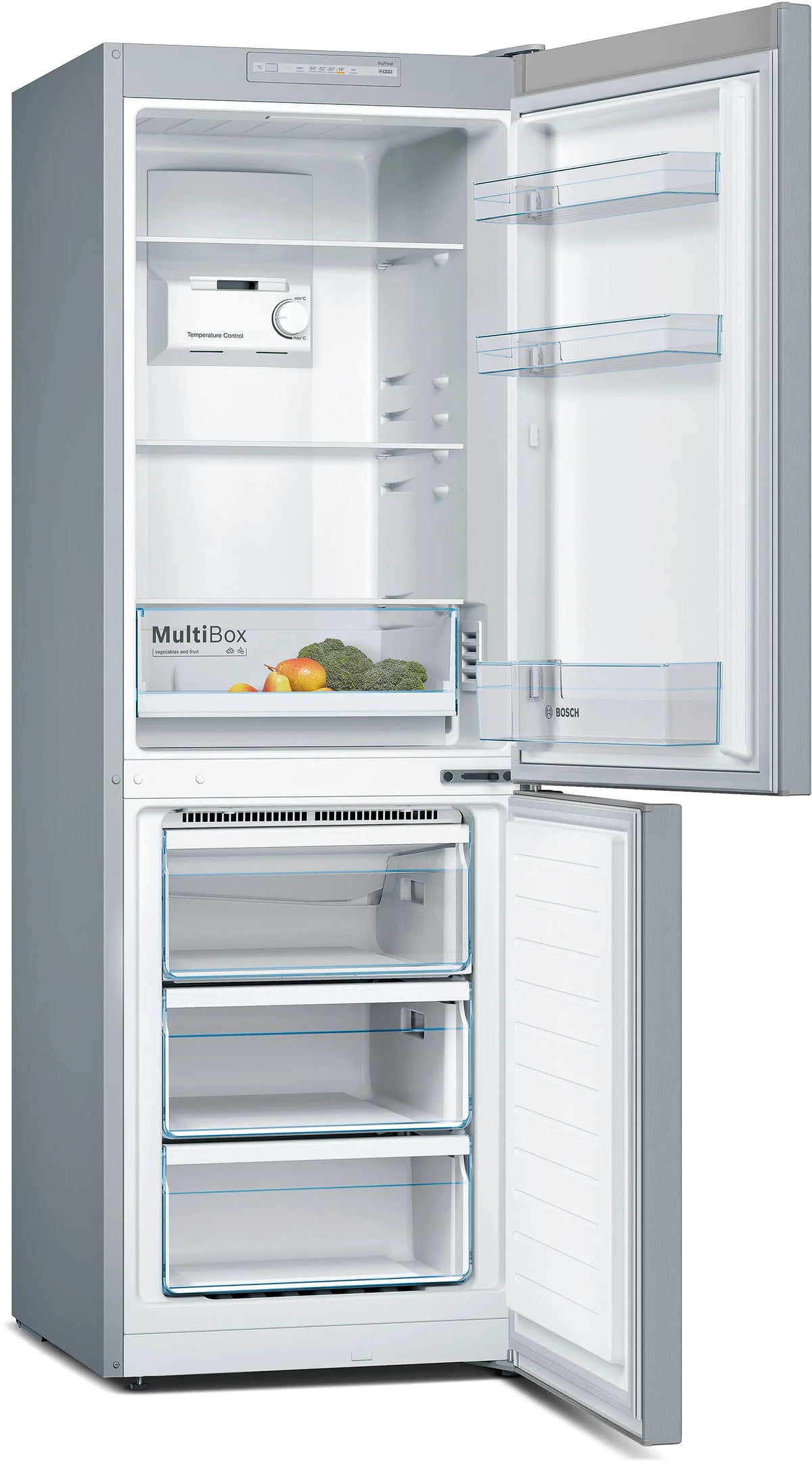 Series 2 176cm 70/30 Frost Free Fridge Freezer Stainless Steel Look