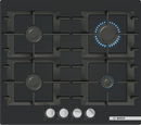 Series 4, 60cm Gas Hob with Tempered Glass | Black