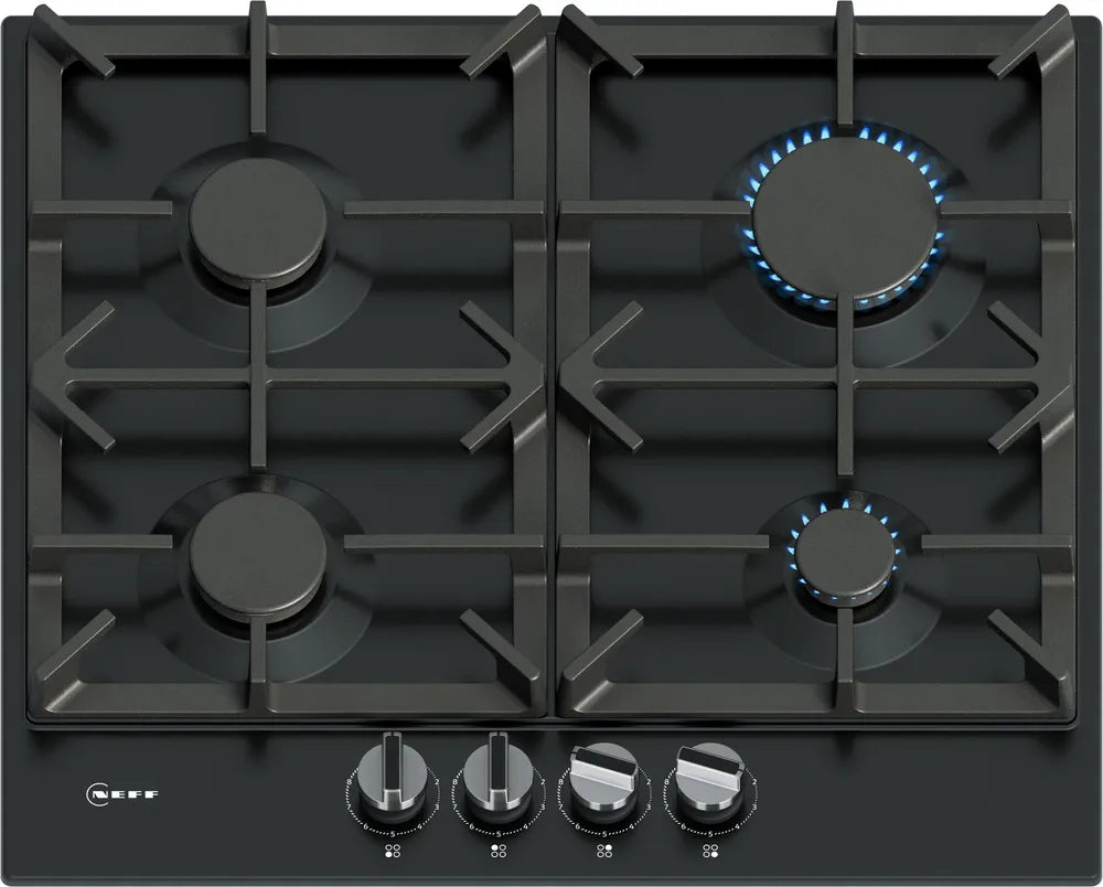 N70, 60cm FlameSelect Gas Hob | Black - Redmond Electric