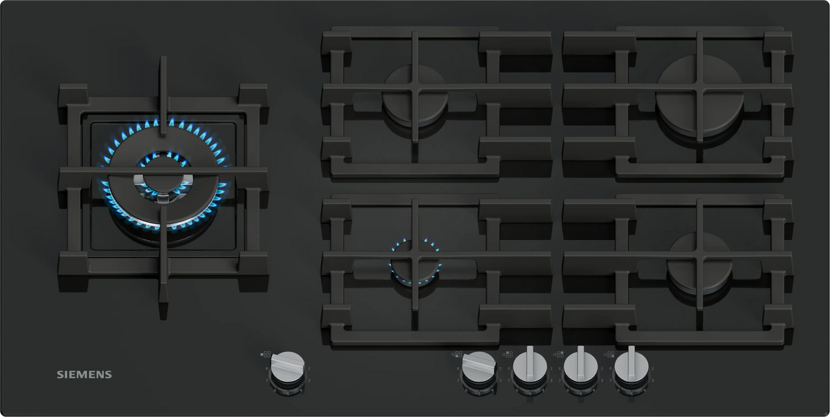 Siemens IQ500 90cm StepFlame Built-In Gas Hob | Tempered Glass | Black - EP9A6MI40 Redmond Electric Gorey