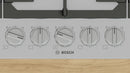 Bosch Series 6 90cm Built-In Gas Hob with FlameSelect | Stainless Steel - PCR9A5I90