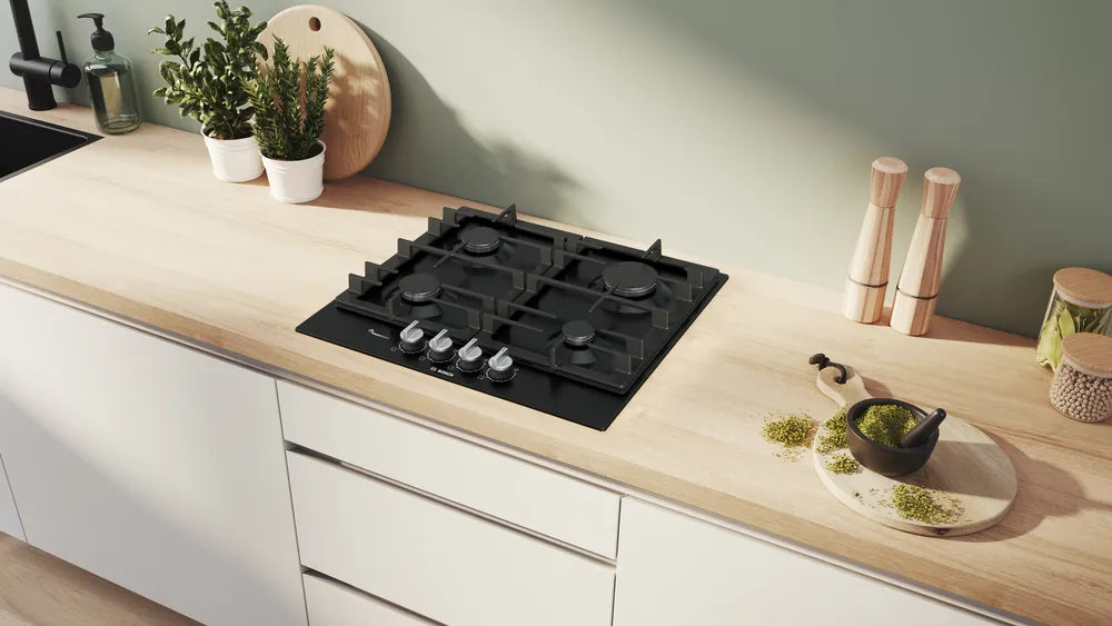 Bosch Series 6, 60cm Built-In Gas Hob | Black - PCP6A6I90 Redmond Electric Gorey