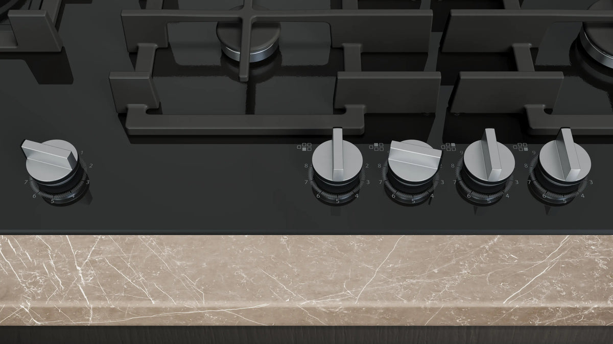 Siemens IQ500 90cm StepFlame Built-In Gas Hob | Tempered Glass | Black - EP9A6MI40 Redmond Electric Gorey