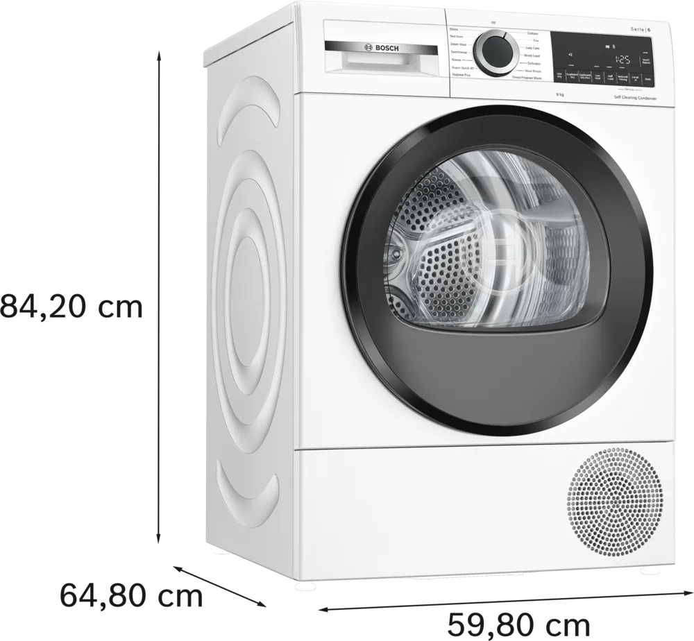 Series 6, 9kg Heat Pump Dryer - Redmond Electric