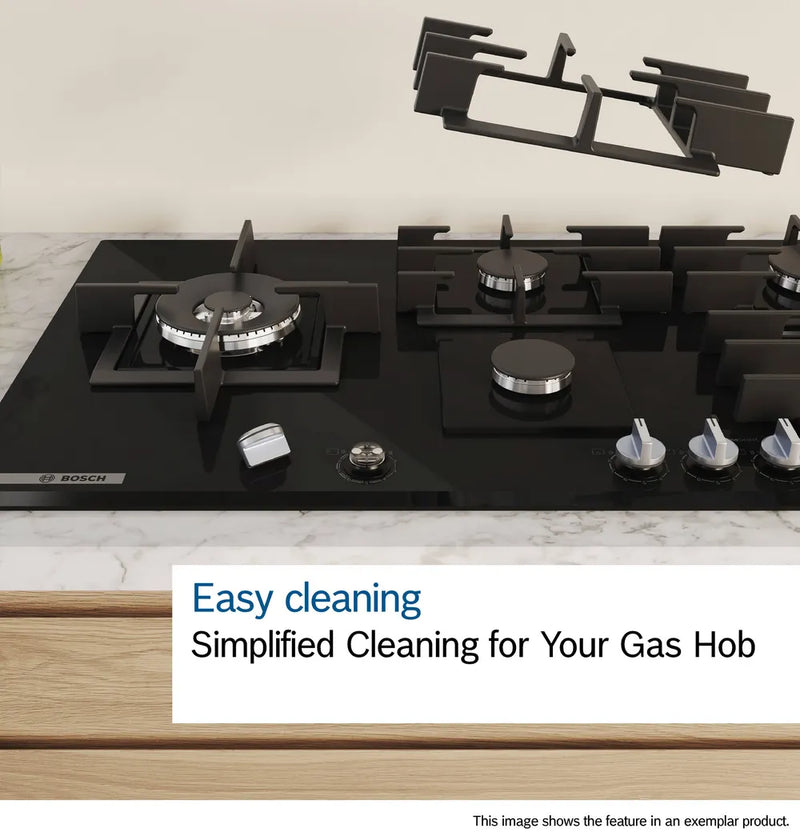 Bosch Series 6, 60cm Built-In Gas Hob | Black - PCP6A6I90 Redmond Electric Gorey