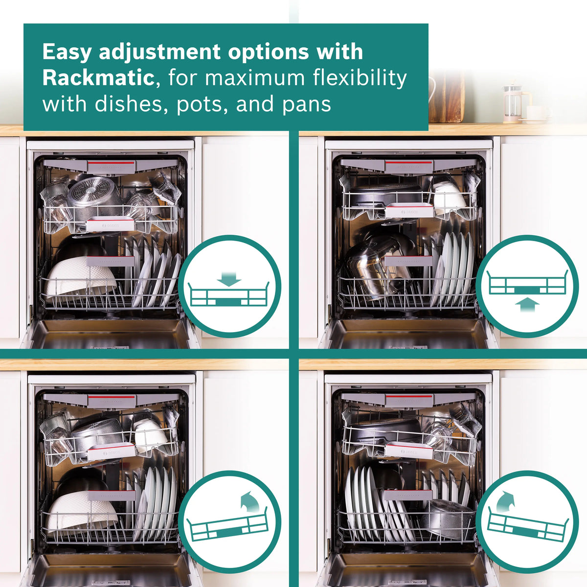 Bosch Series 4, 14 Place Dishwasher with VarioFlex-Baskets |White - SMS4EMW06G Redmond Electric Gorey