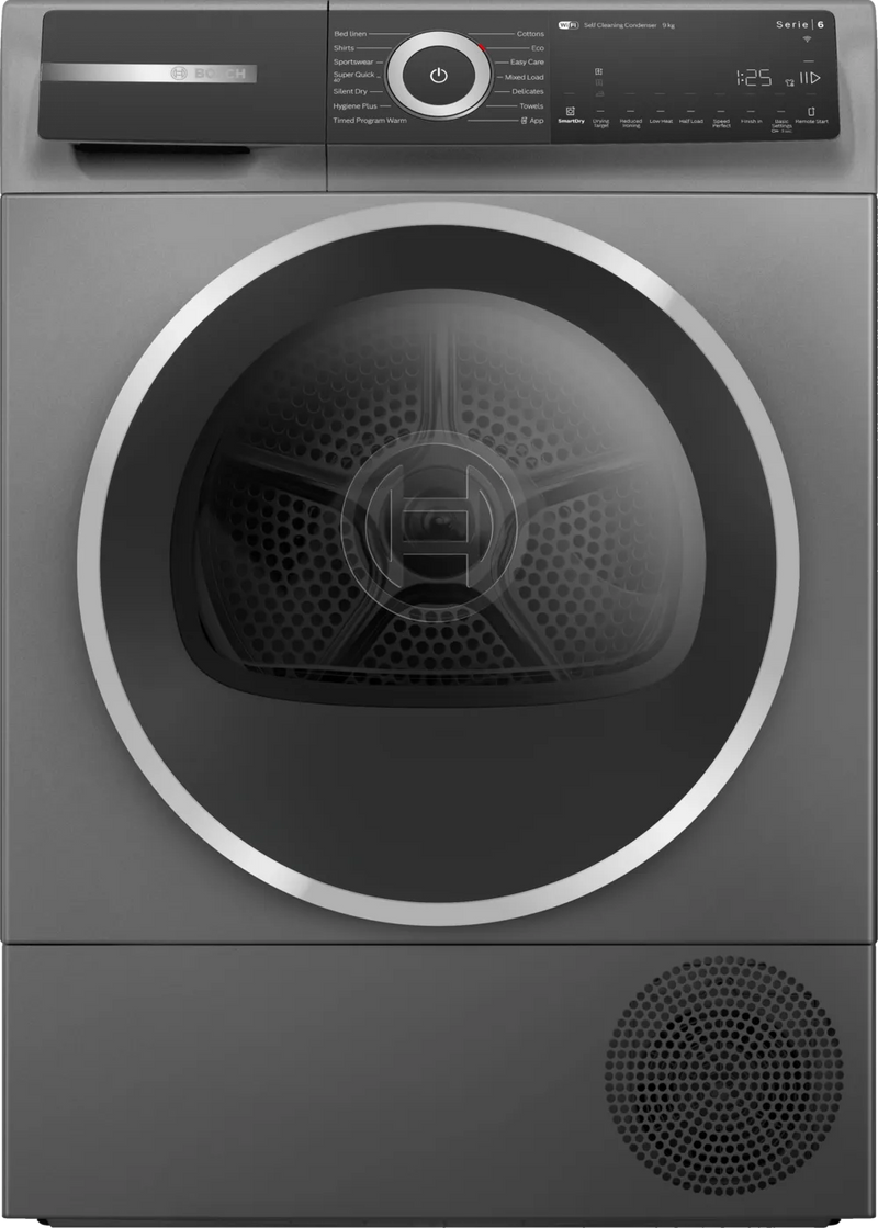 Bosch Series 6, 9kg Heat Pump Dryer | Cast Iron Grey - WQH246DRIE Redmond Electric Gorey