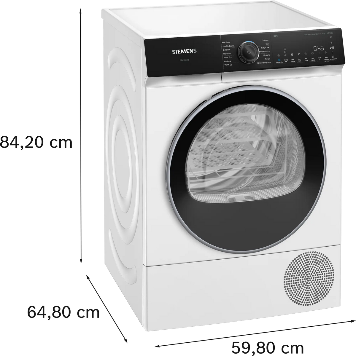 Siemens iQ500 9kg Heat Pump Dryer, SelfCleaning | White - WQ46H2D9IE Redmond Electric Gorey