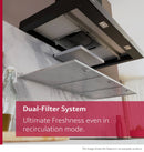 N 70 90cm Wall-Mounted Cooker Hood | Matt Black | D97BDN2S0B