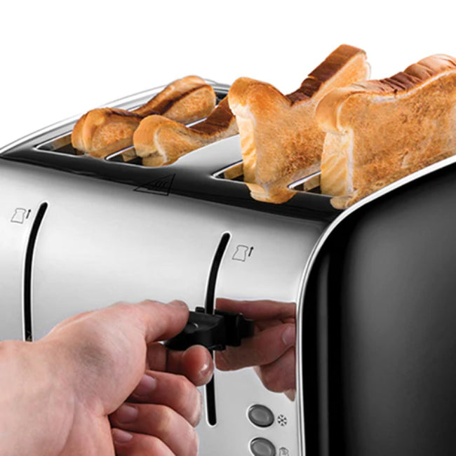 Stainless Steel 4 Slice Toaster Black