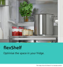 iQ500 402L Freestanding Fridge | 186.2cm (H) | Black Inox