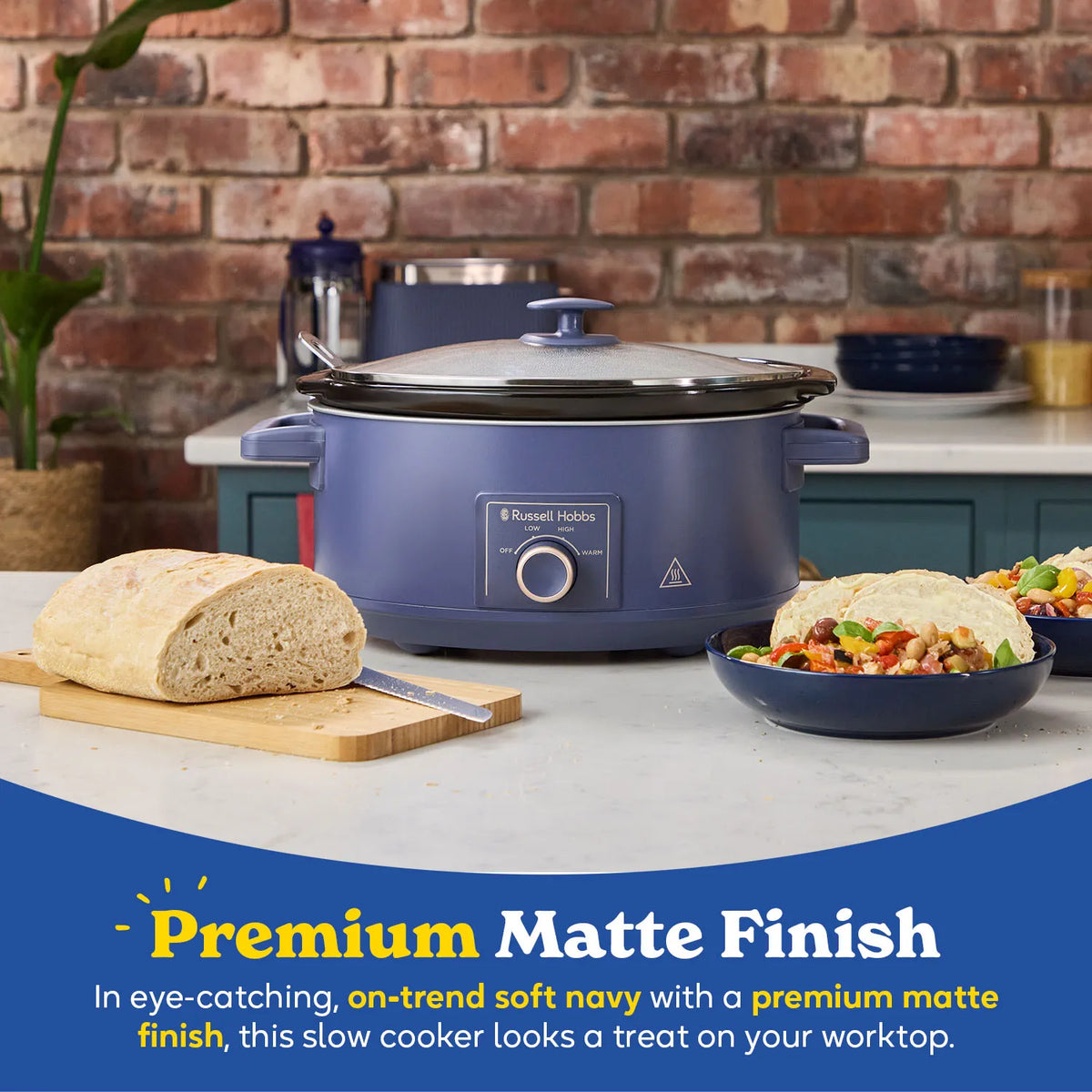 7L Slow Cooker Navy