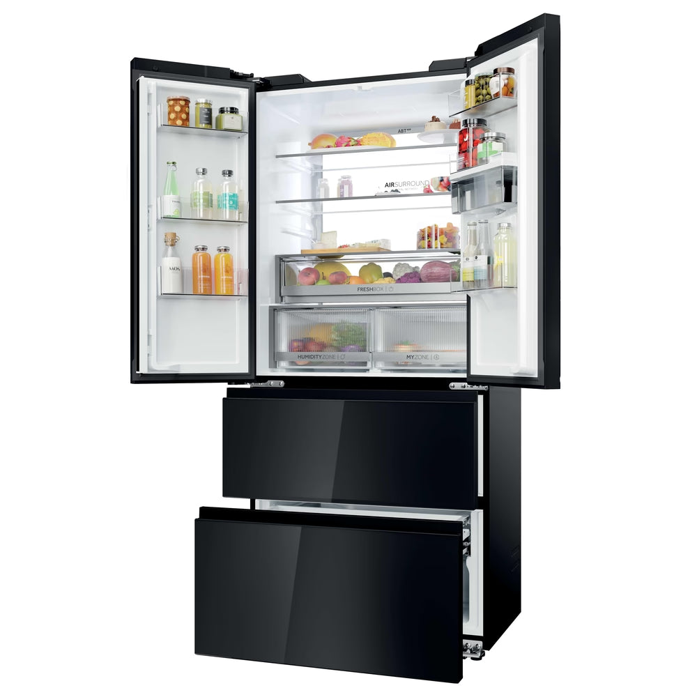 Haier FD 83 7 Multi Door Fridge Freezer | 190cm (H) | Black Glass - HFKR7819DWGB Redmond Electric Gorey
