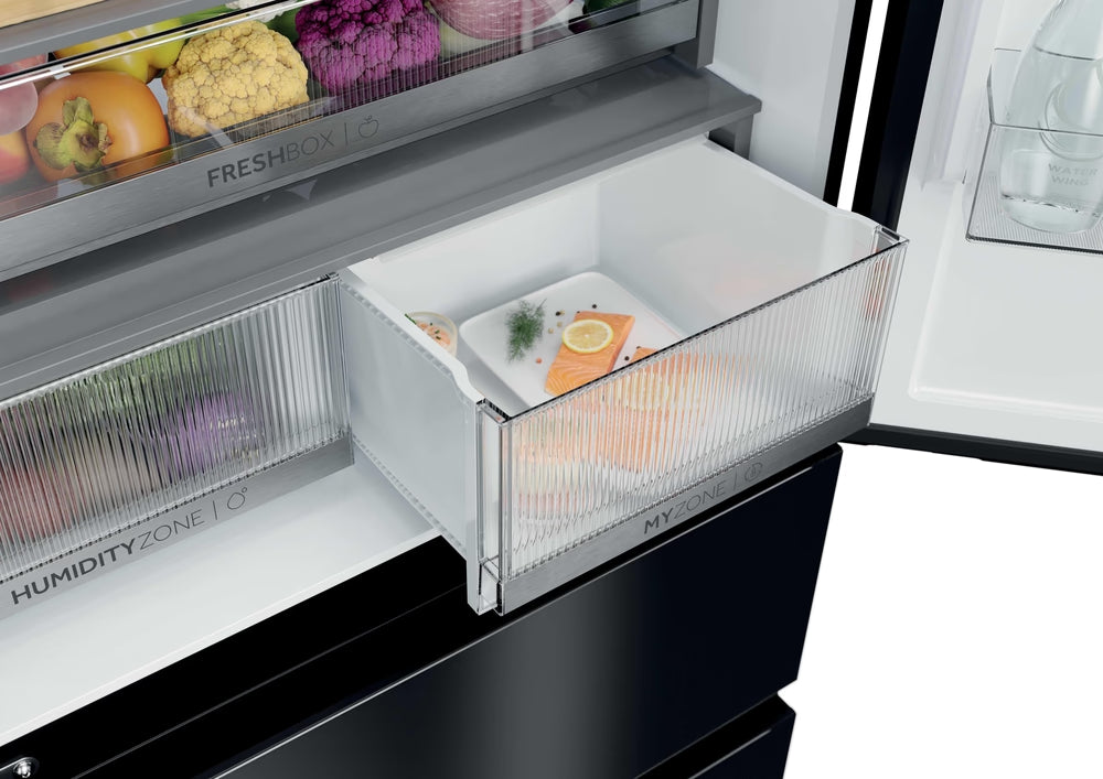 FD 83 7 Multi Door Fridge Freezer | 190cm (H) | Black Glass