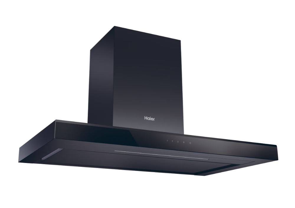Haier 90cm Wall Mounted Flat Cooker Hood | Black - HATS9CBS4B Redmond Electric Gorey