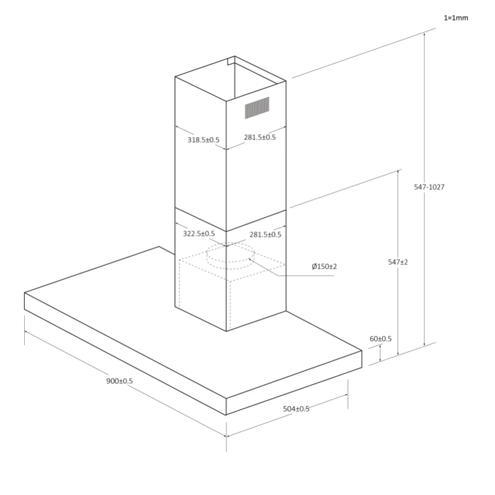 Haier 90cm Wall Mounted Flat Cooker Hood | Black - HATS9CBS4B Redmond Electric Gorey