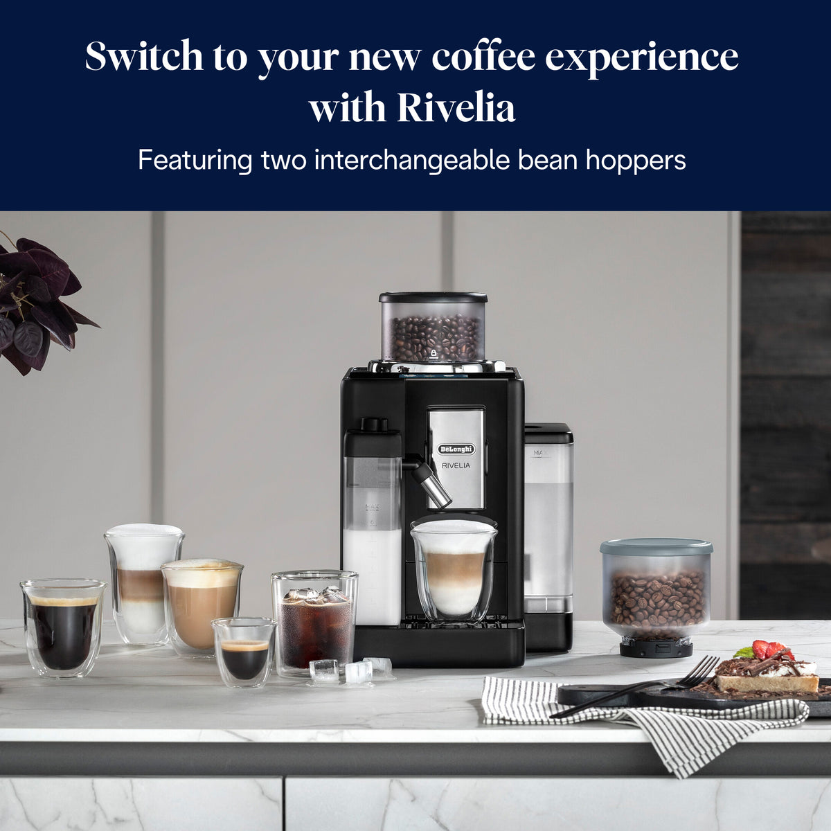 Rivelia 1.4L Automatic Coffee Machine | Onyx Black